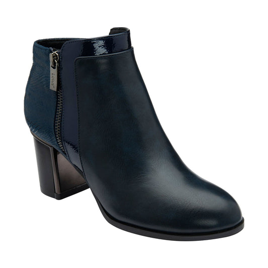 Lotus Boot Danielle Classic Smart Heeled Ankle Boot ULB402 NAVY