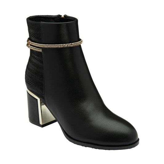 Lotus Boot Nerinda Classic Smart Heeled Ankle Boot BLACK PAT ULB415