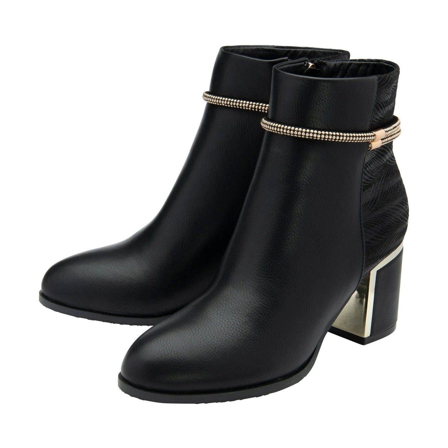 Lotus Boot Nerinda Classic Smart Heeled Ankle Boot BLACK PAT ULB415