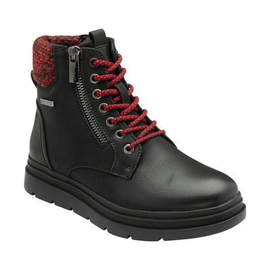 Lotus Boot Saundra Waterproof Hiker style Ankle Boot ULB387 BLACK