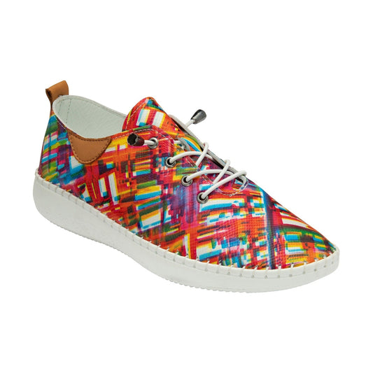 Lotus Casual leather Shoe ULS484 Tassia in TROPICAL Print