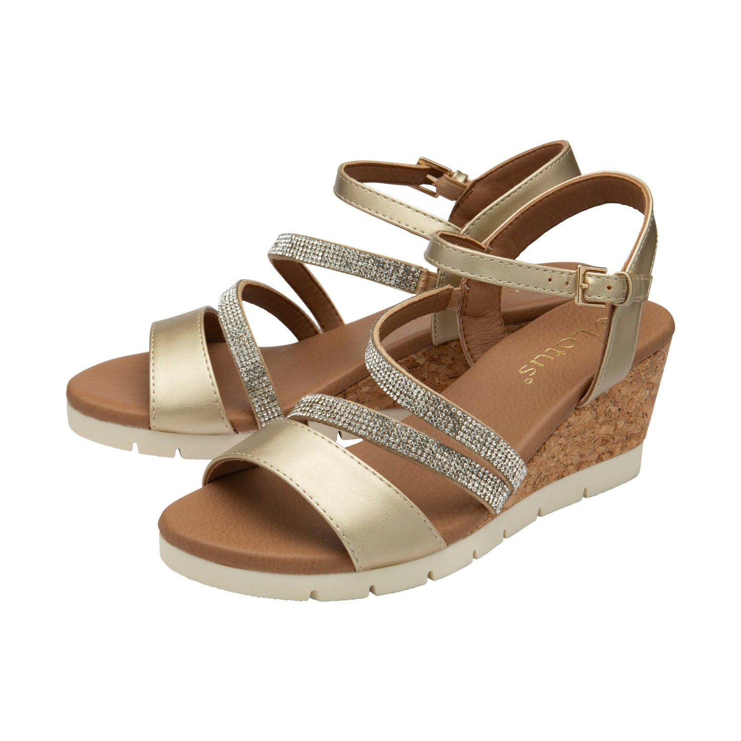 Lotus Goldie GOLD Wedge Sandal ULP275