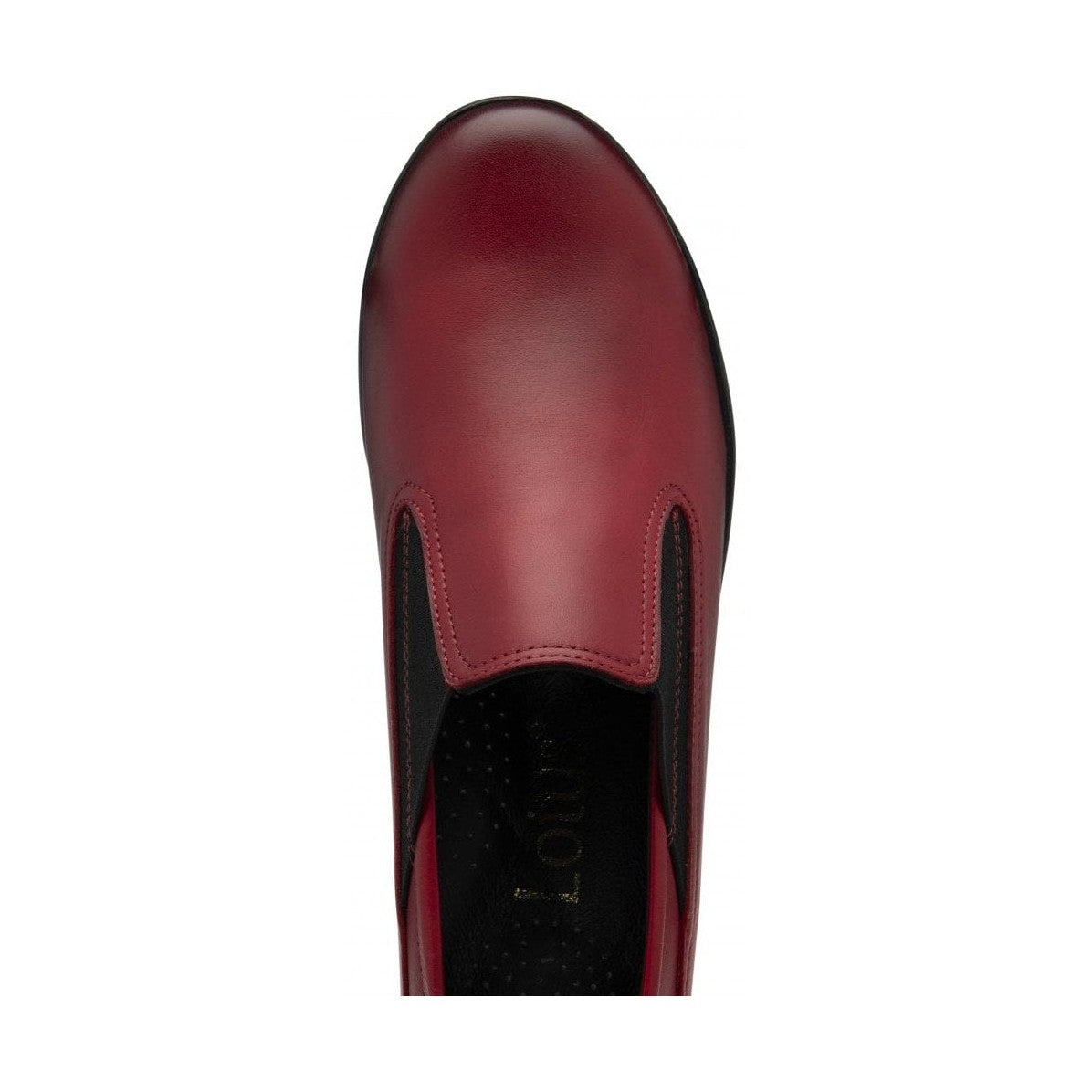 Lotus Shoe Delmar Leather Slip-on Trouser Shoe with wedge heel RED ULS527