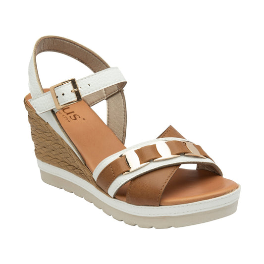 Lotus Tassere WHITE Wedge Sandal ULP414