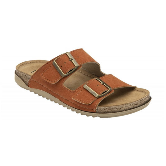 Lotus Trento ORANGE Slip On Buckle Mule Sandal ULP376
