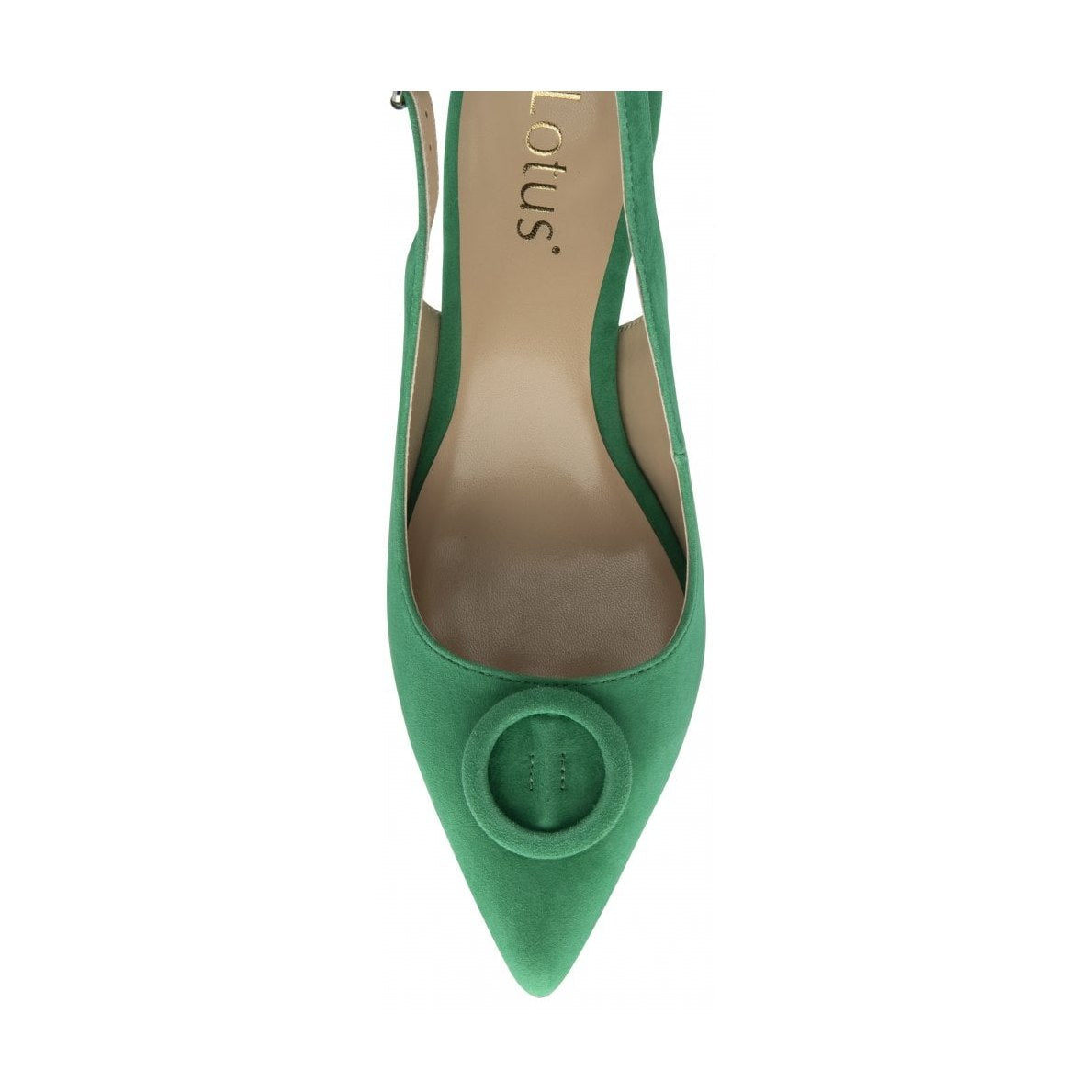 Lotus Occasion Wear Shoe Delfina ULS459 Classic Stiletto Heel Shoe Suede GREEN