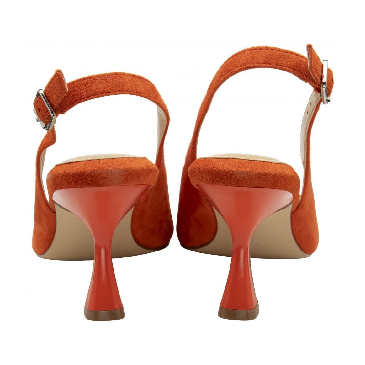 Lotus Occasion Wear Shoe Delfina ULS459 Classic Stiletto Heel Shoe Suede ORANGE