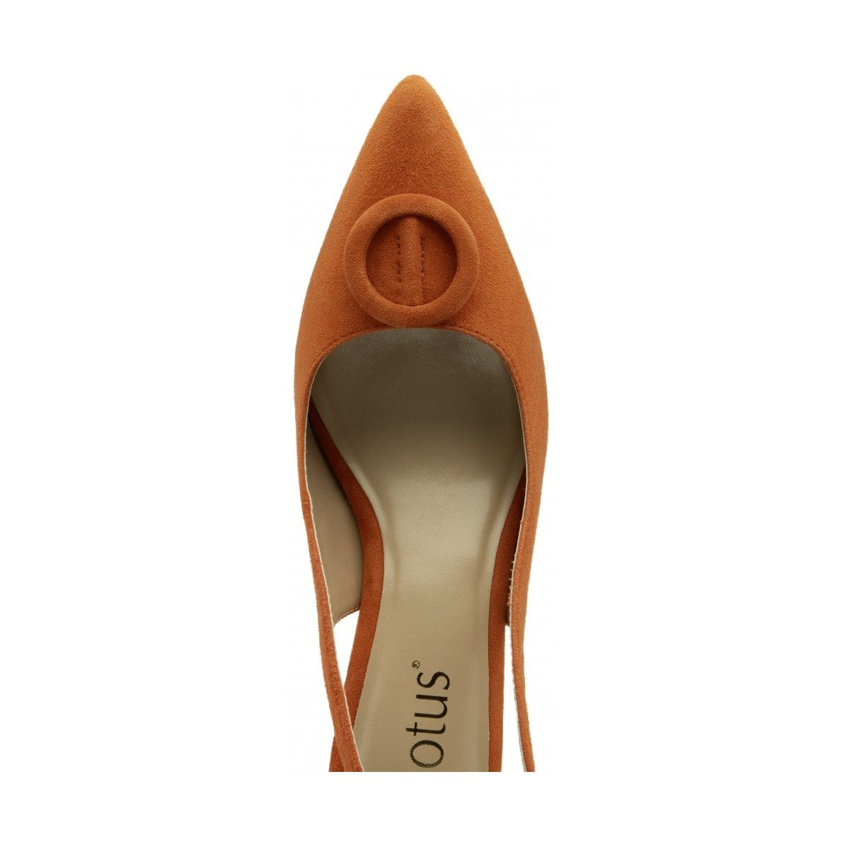 Lotus Occasion Wear Shoe Delfina ULS459 Classic Stiletto Heel Shoe Suede ORANGE