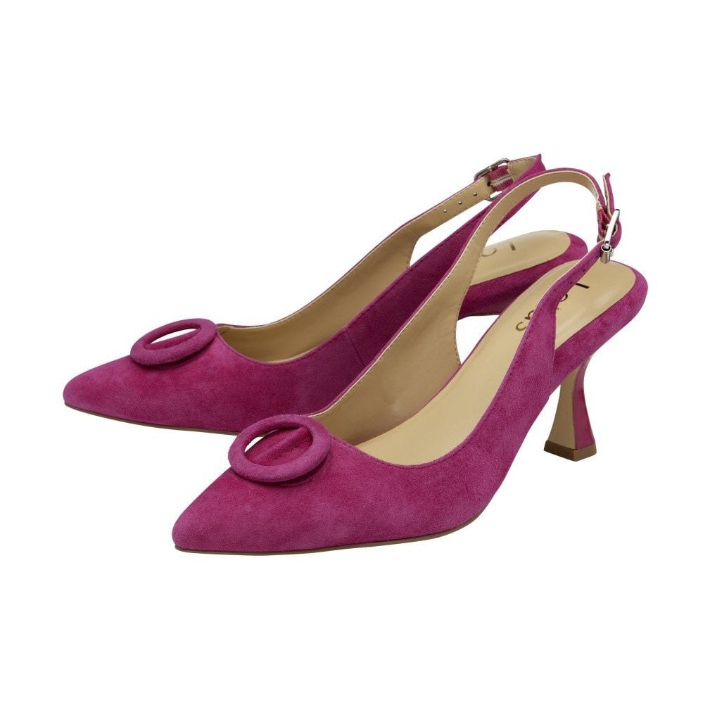 Lotus Occasion Wear Shoe Delfina ULS459 Classic Stiletto Heel Shoe Suede PINK