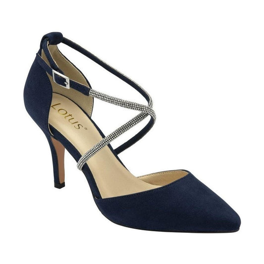 Lotus Occasion Wear court shoe Elissa ULS563 with Stiletto Heel NAVY