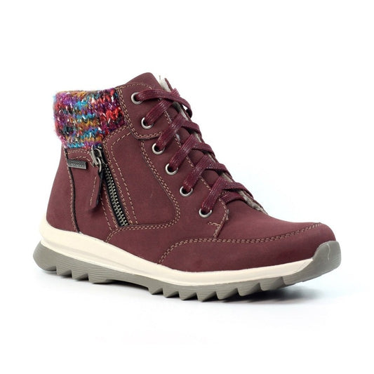 Lunar Buttermere BURGUNDY Trainer Style Waterproof Boot GLB115 BL