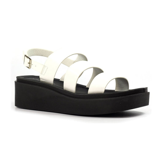 Lunar Lipstick WHITE Chunky Sole Sandal JLC022WH