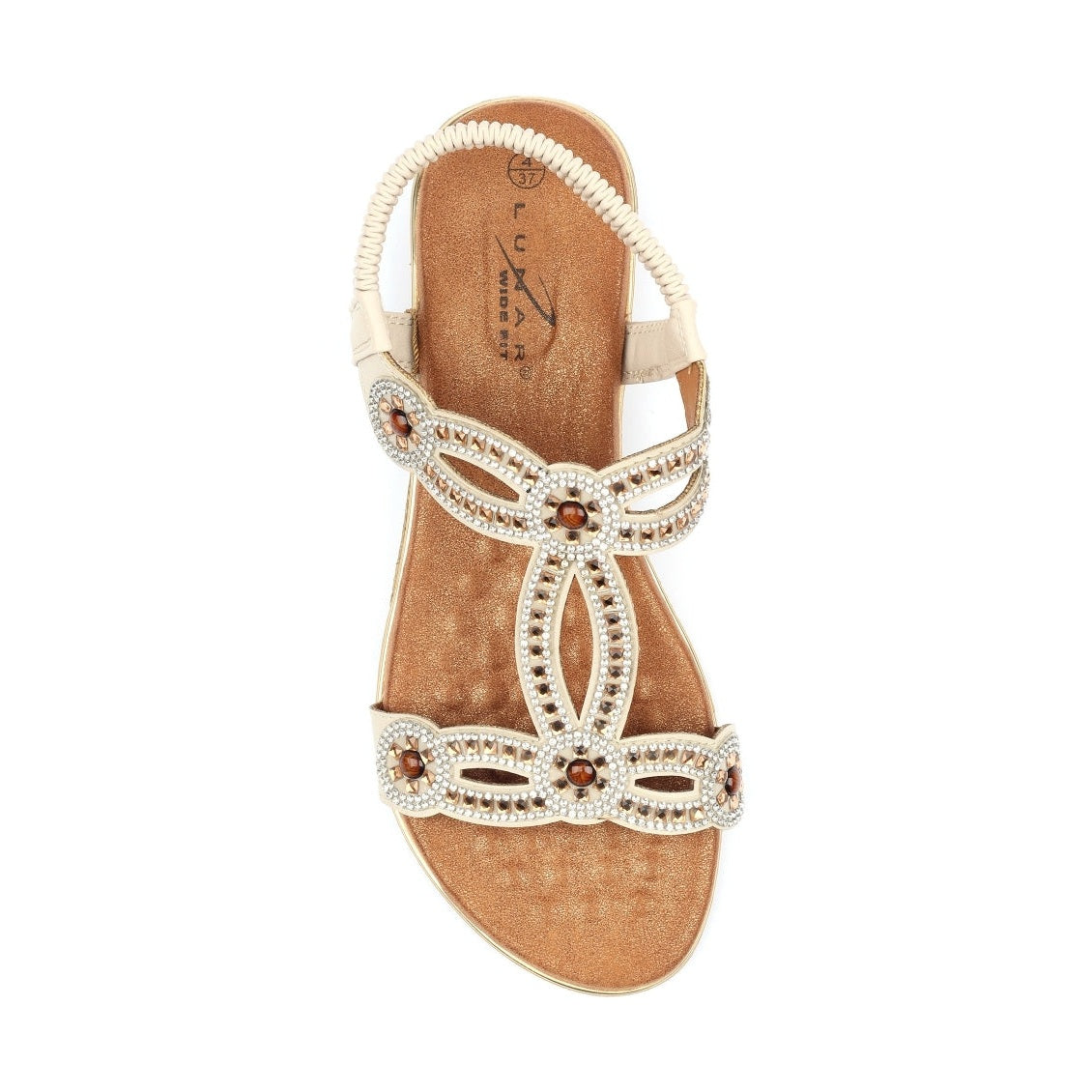 Lunar Wide Fit Sandal Indigo JLH616BG BEIGE