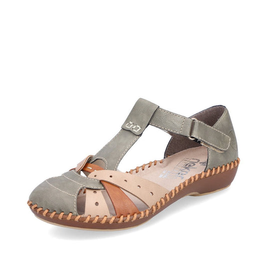 Rieker Casual sandal shoe M1655-54 OLIVE