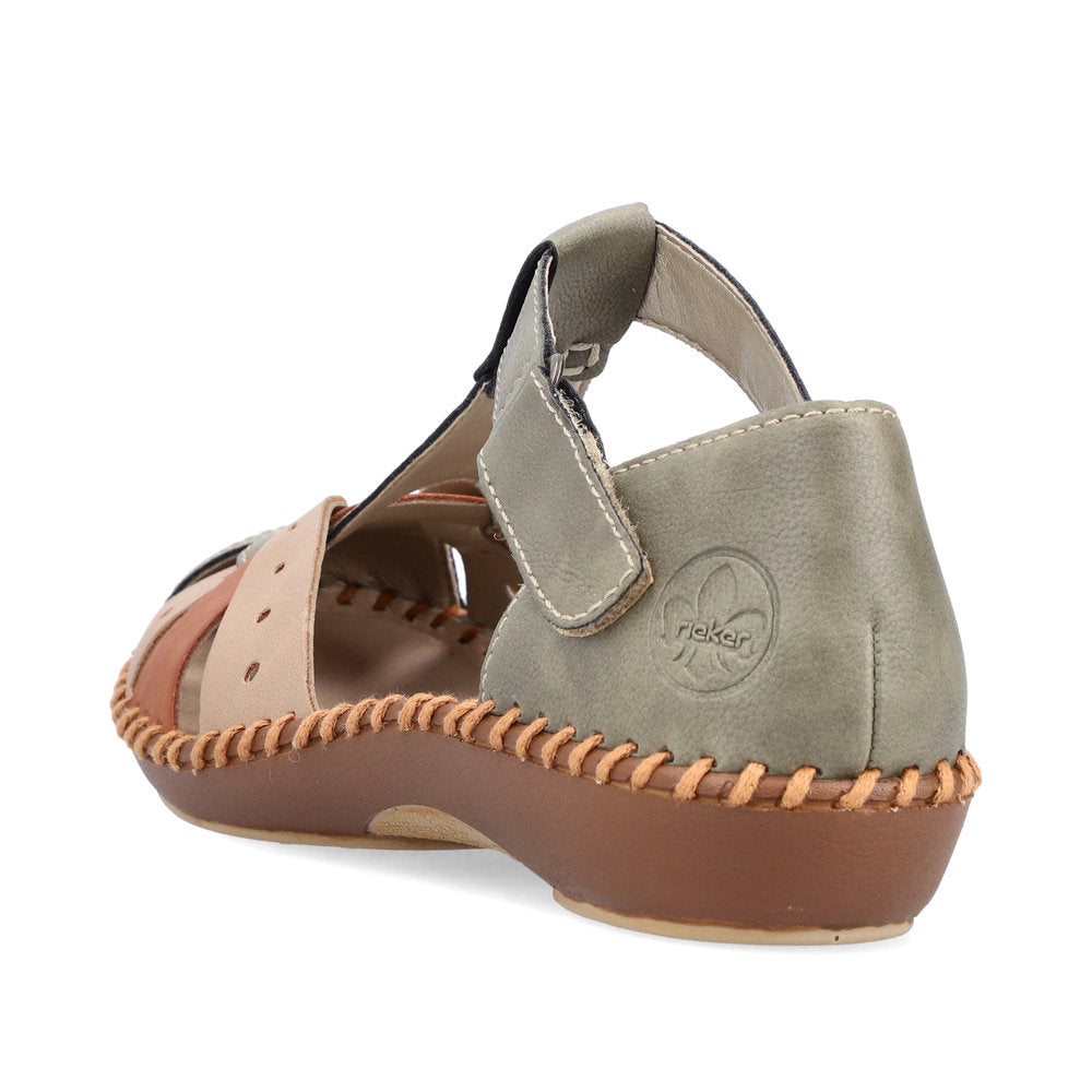 Rieker Casual sandal shoe M1655-54 OLIVE