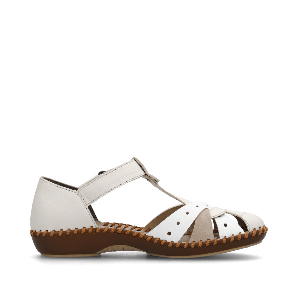 Rieker Casual sandal shoe M1655-61 CREAM