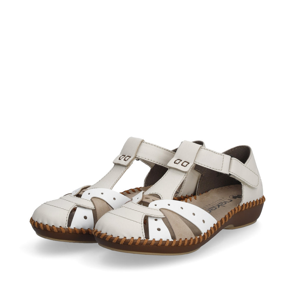 Rieker Casual sandal shoe M1655-61 CREAM