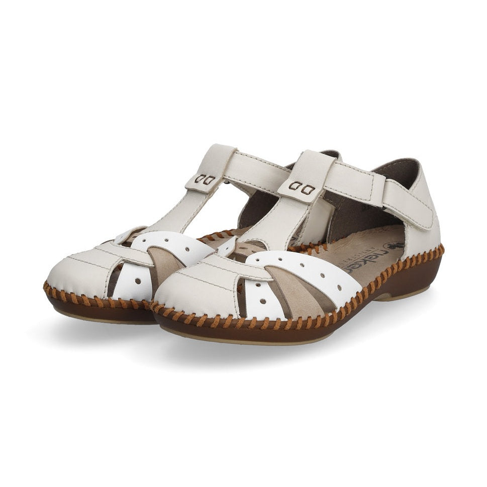 Rieker Casual Sandal Shoe M1655-61 CREAM