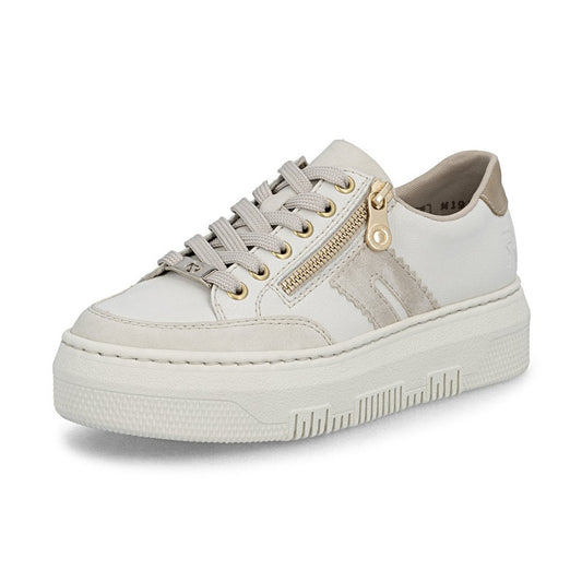 Rieker Platform Trainer With Lace And Zip M1912-80 CREAM M1912-80