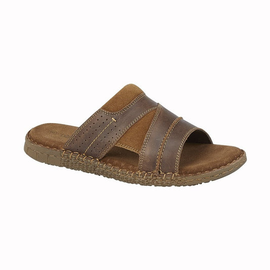 Roamers M259 BROWN Leather Mule sandal