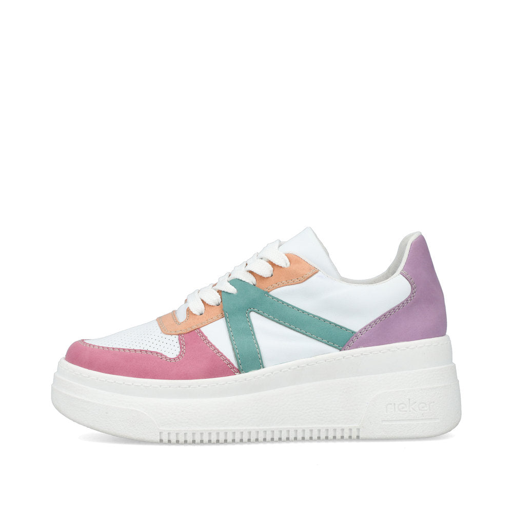 Rieker Platform Trainer M7814-90 WHITE MULTI