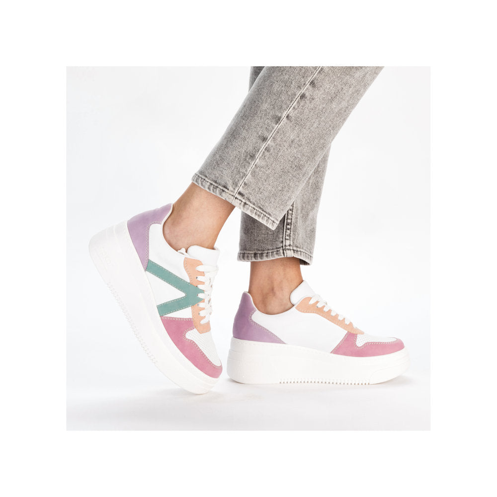 Rieker Platform Trainer M7814-90 WHITE MULTI