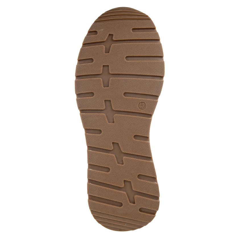Route 21 M854 BROWN Leather Lace Up Trainer With Zip M854BT