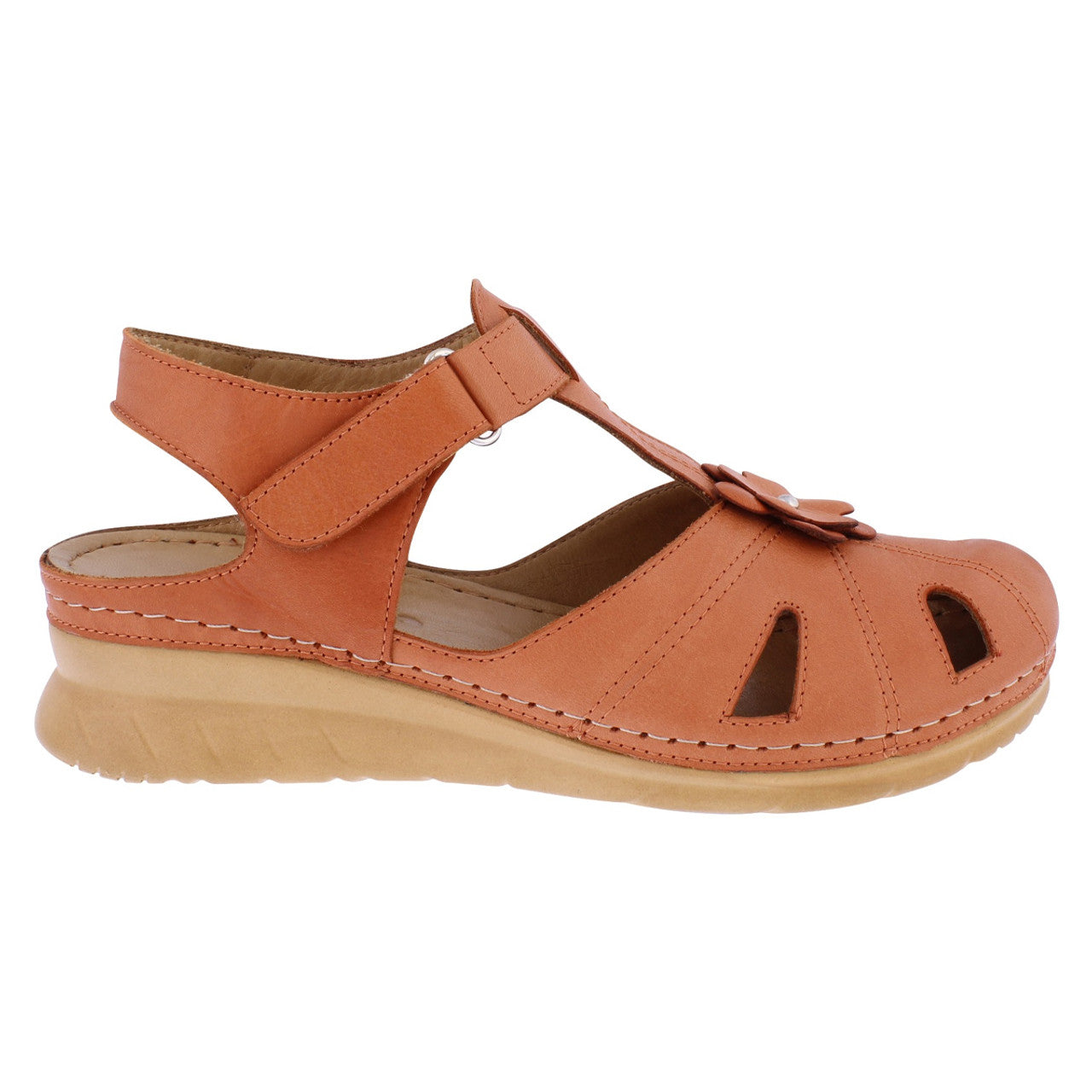 Adesso MEADOW Rust Closed Toe Soft Leather Sandal