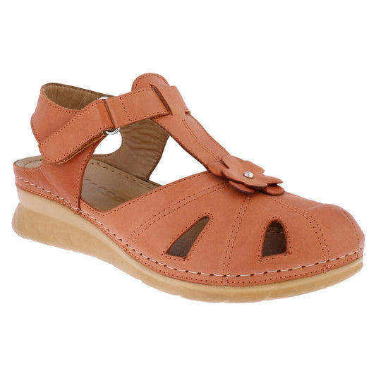 Adesso MEADOW Rust Closed Toe Soft Leather Sandal