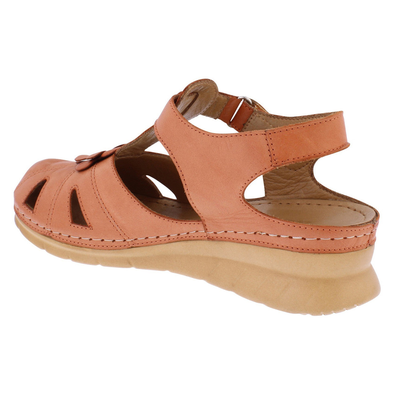 Adesso MEADOW Rust Closed Toe Soft Leather Sandal
