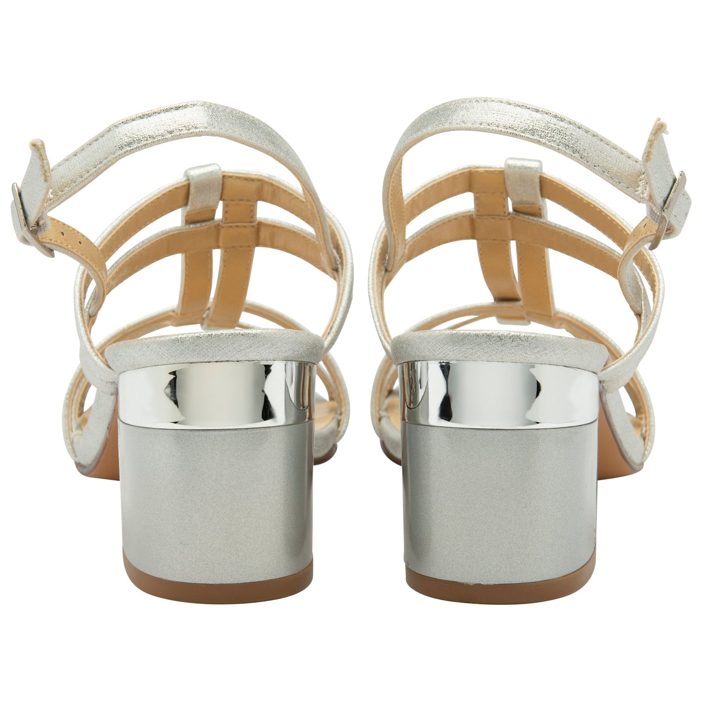 Lotus Mirella SILVER Block Heel Dress Sandal ULS450