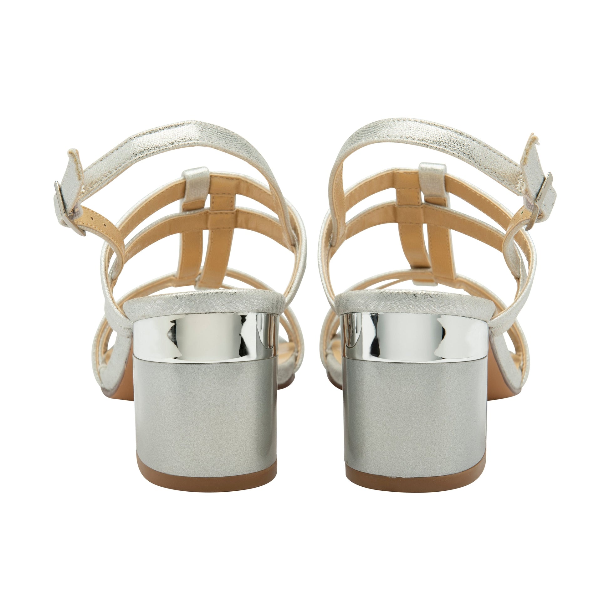 Lotus Mirella SILVER Block Heel Dress Sandal ULS450