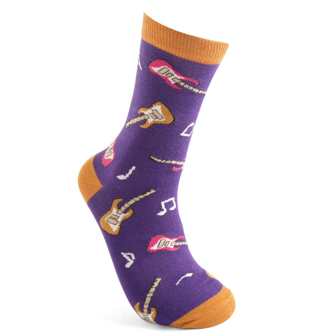 Mr Sparrow Guitars PURPLE Quality Bamboo Socks MR058