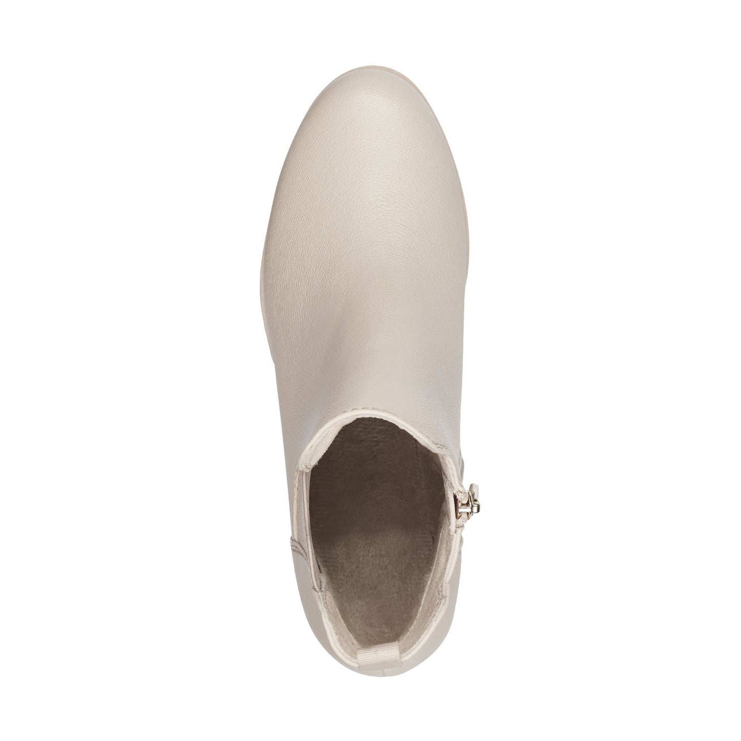 Marco Tozzi 25806 CREAM Chunky Sole Chelsea Boot with Zip