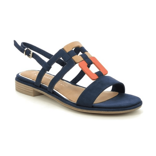 Marco Tozzi 28107 NAVY Combination Dress Sandal 28107-890