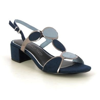 Marco Tozzi 28230-89 NAVY Block Heel Dress Sandal