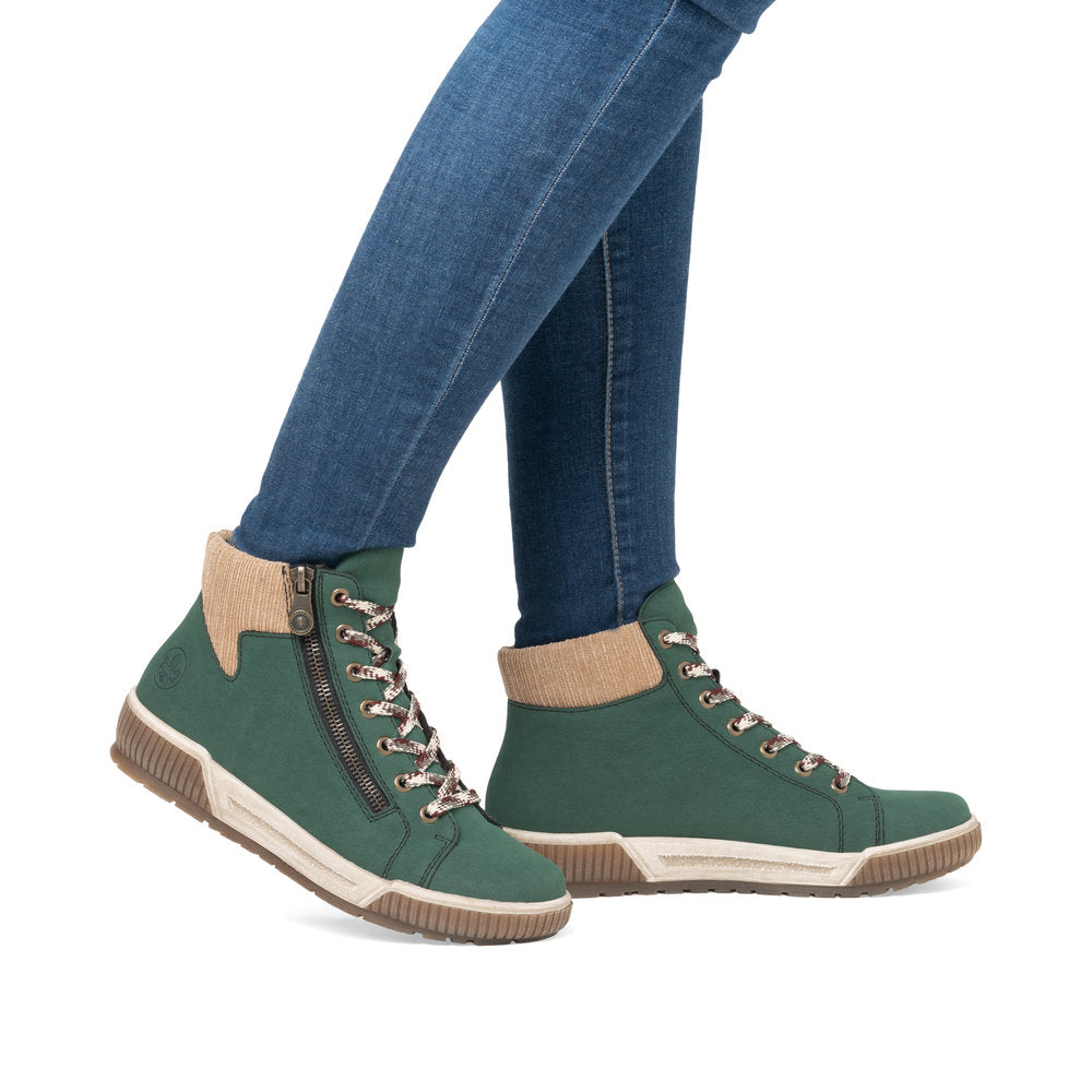 Rieker N0709 GREEN Trainer Style Ankle Boot N0709-54