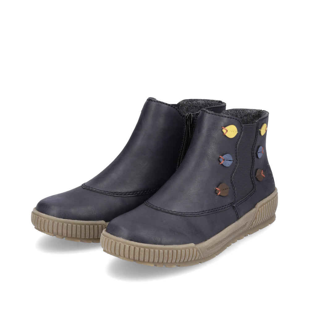 Rieker Ankle Boot with Zip N0751-14 OCEAN