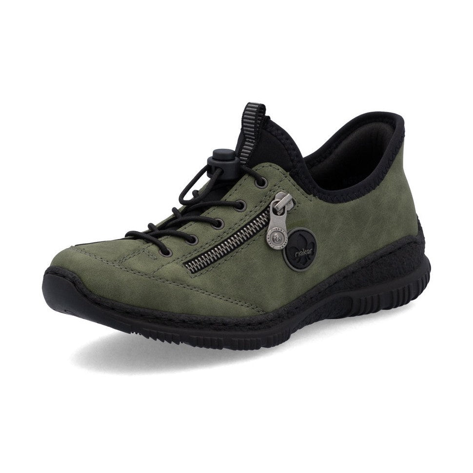 Rieker N3267 GREEN Slip On Casual Shoe N3267-52