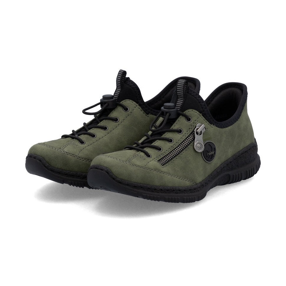Rieker N3267 GREEN Slip On Casual Shoe N3267-52