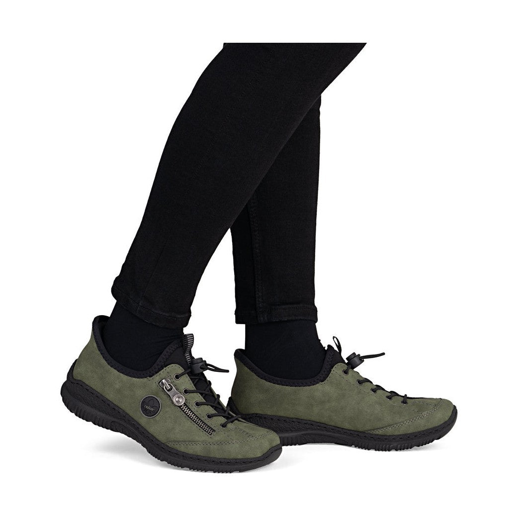 Rieker N3267 GREEN Slip On Casual Shoe N3267-52