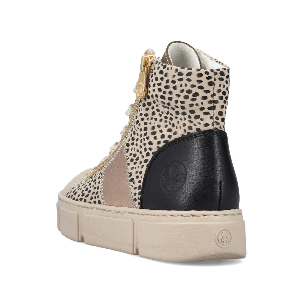 Rieker Ankle Boot with Lace and zip N5931-62 GREY MULTI
