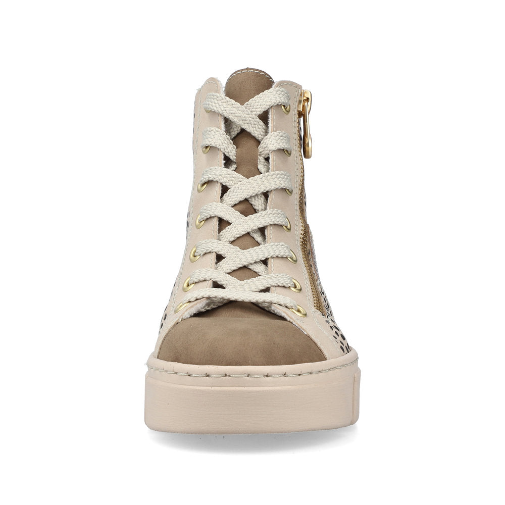 Rieker Ankle Boot with Lace and zip N5931-62 GREY MULTI