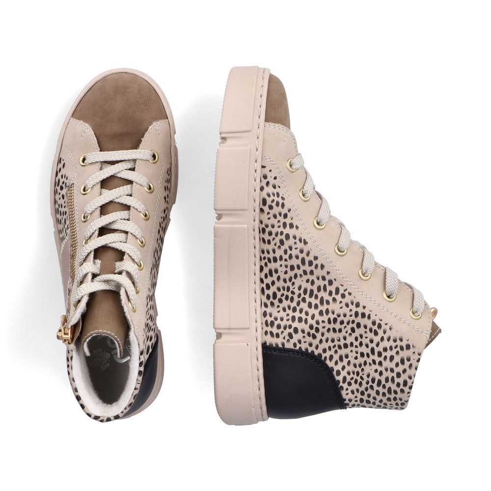 Rieker Ankle Boot with Lace and zip N5931-62 GREY MULTI