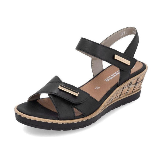 Remonte Wedge Sandal R6266-00 BLACK