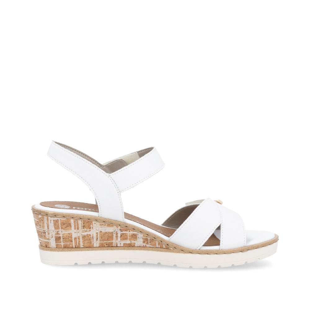 Remonte Wedge Sandal R6266-80 WHITE