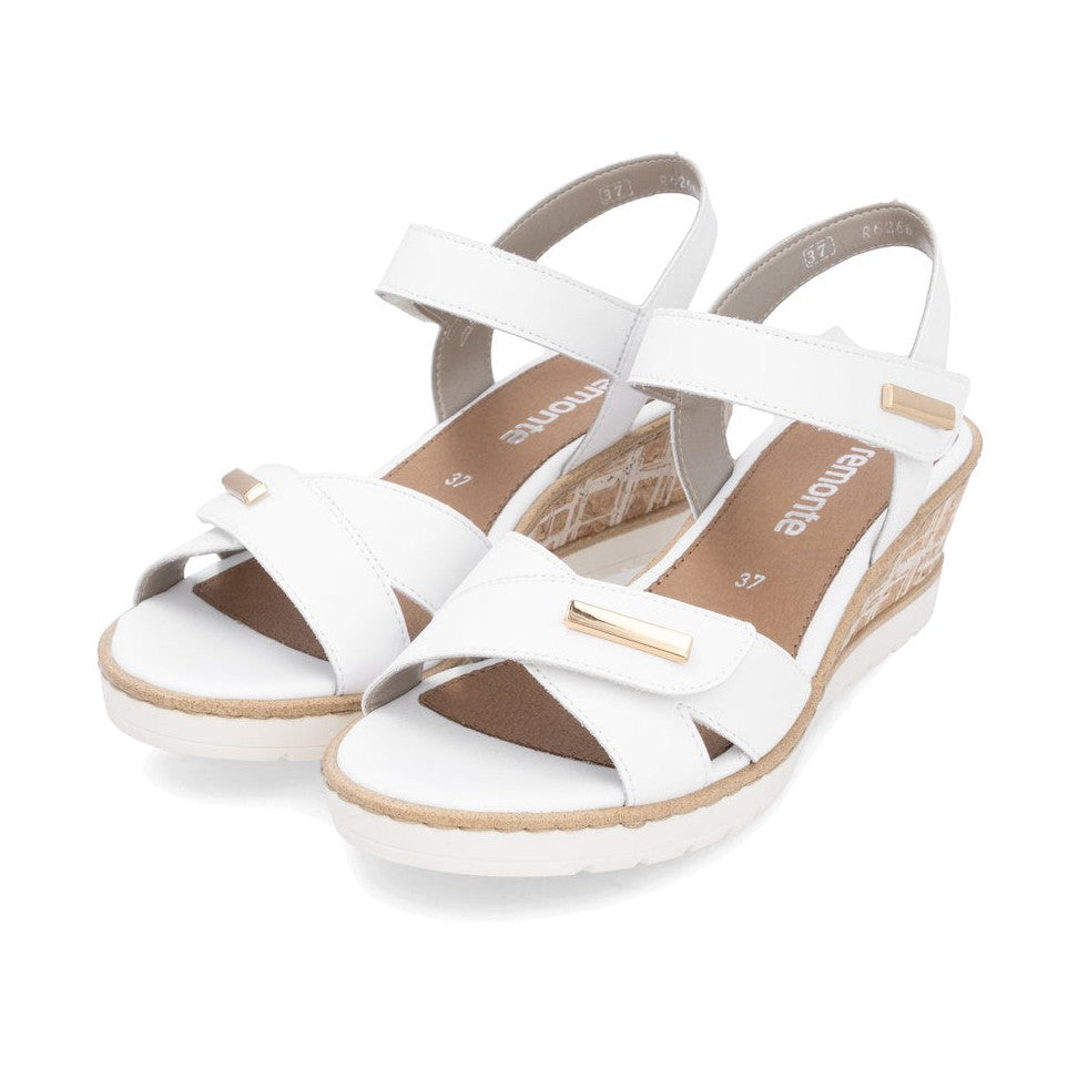 Remonte Wedge Sandal R6266-80 WHITE