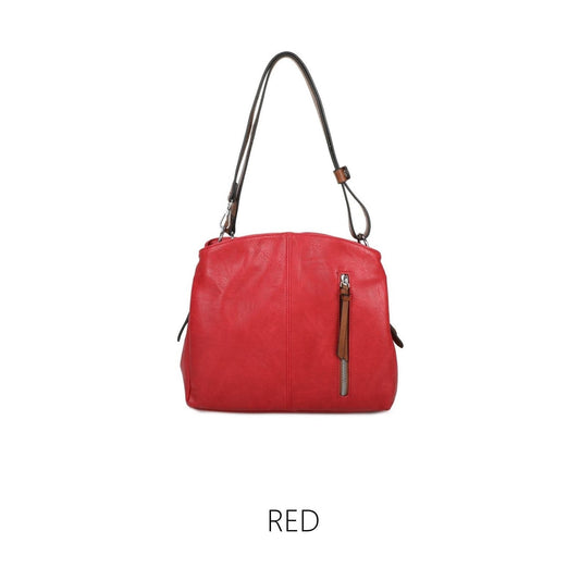 Moda Express Lx1832 RED Faux Leather Handbag 1832