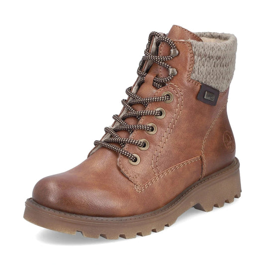 Rieker 73220 BROWN Biker Style Ankle Boots 73220-24