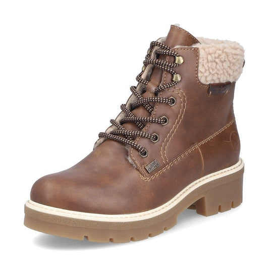 Rieker Casual Ankle boot with Lace and Zip Y8118-22 NUT